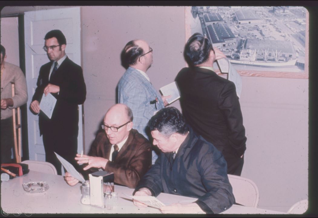 A photo from the Montana Wheat and Barley Committee at work in the 1960s and 1970s.