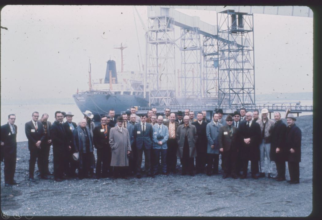 A photo from the Montana Wheat and Barley Committee at work in the 1960s and 1970s.