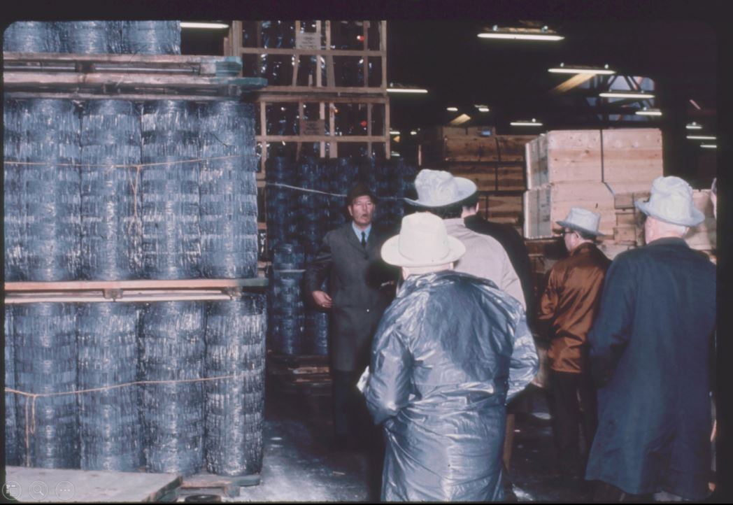 A photo from the Montana Wheat and Barley Committee at work in the 1960s and 1970s.