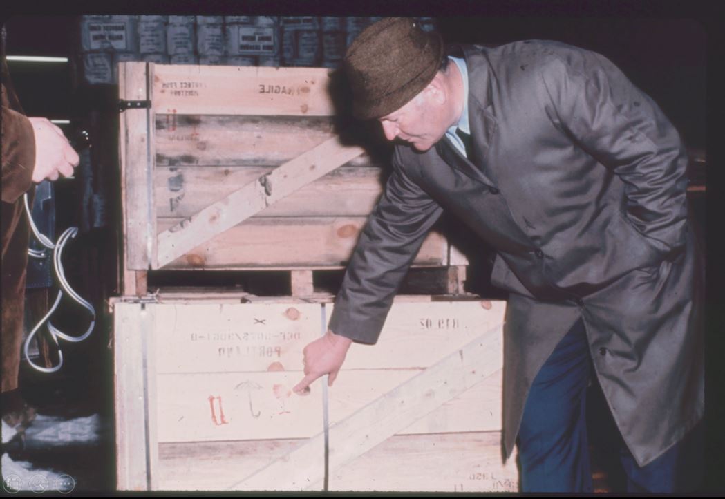 A photo from the Montana Wheat and Barley Committee at work in the 1960s and 1970s.
