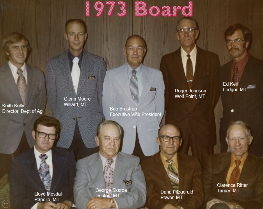 A photo from the Montana Wheat and Barley Committee at work in the 1960s and 1970s.