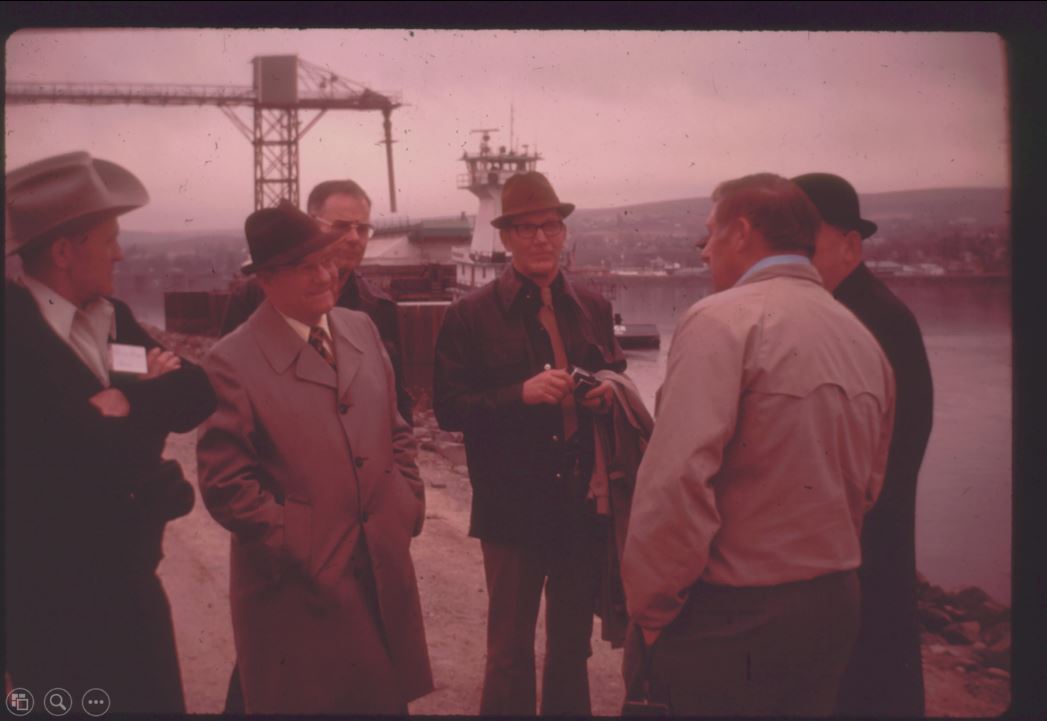 A photo from the Montana Wheat and Barley Committee at work in the 1960s and 1970s.
