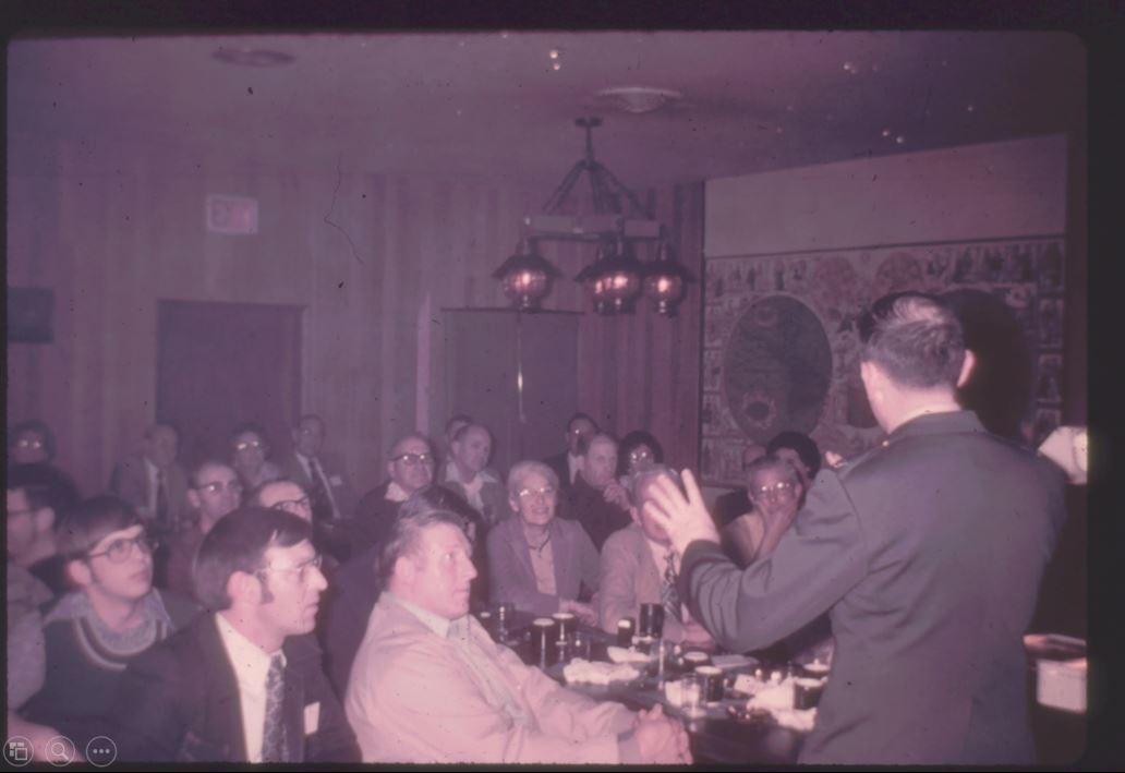 A photo from the Montana Wheat and Barley Committee at work in the 1960s and 1970s.