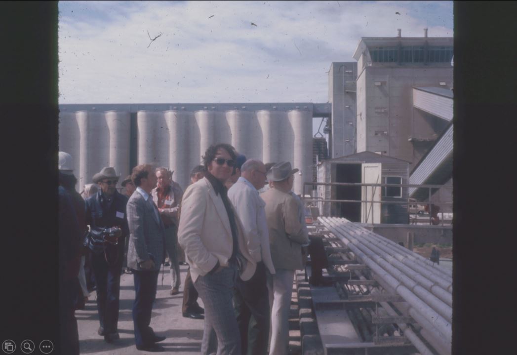 A photo from the Montana Wheat and Barley Committee at work in the 1960s and 1970s.