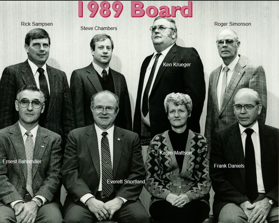 A photo from the Montana Wheat and Barley Committee at work in the 1980s.