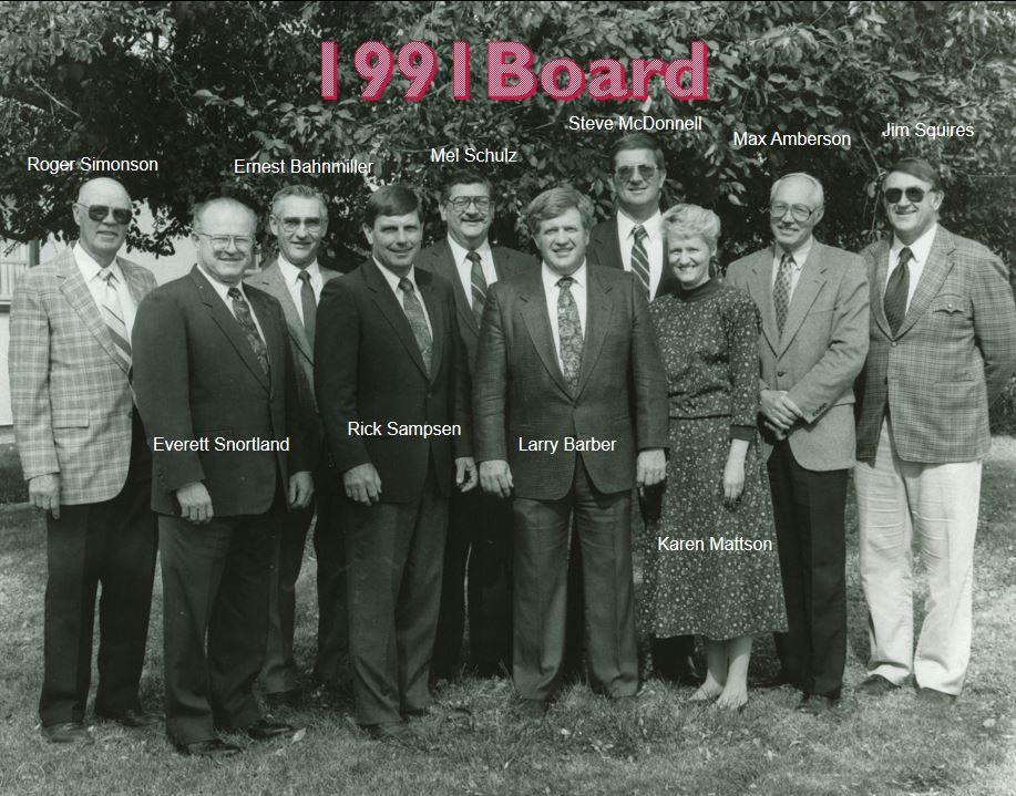 A photo from the Montana Wheat and Barley Committee at work in the 1990s.