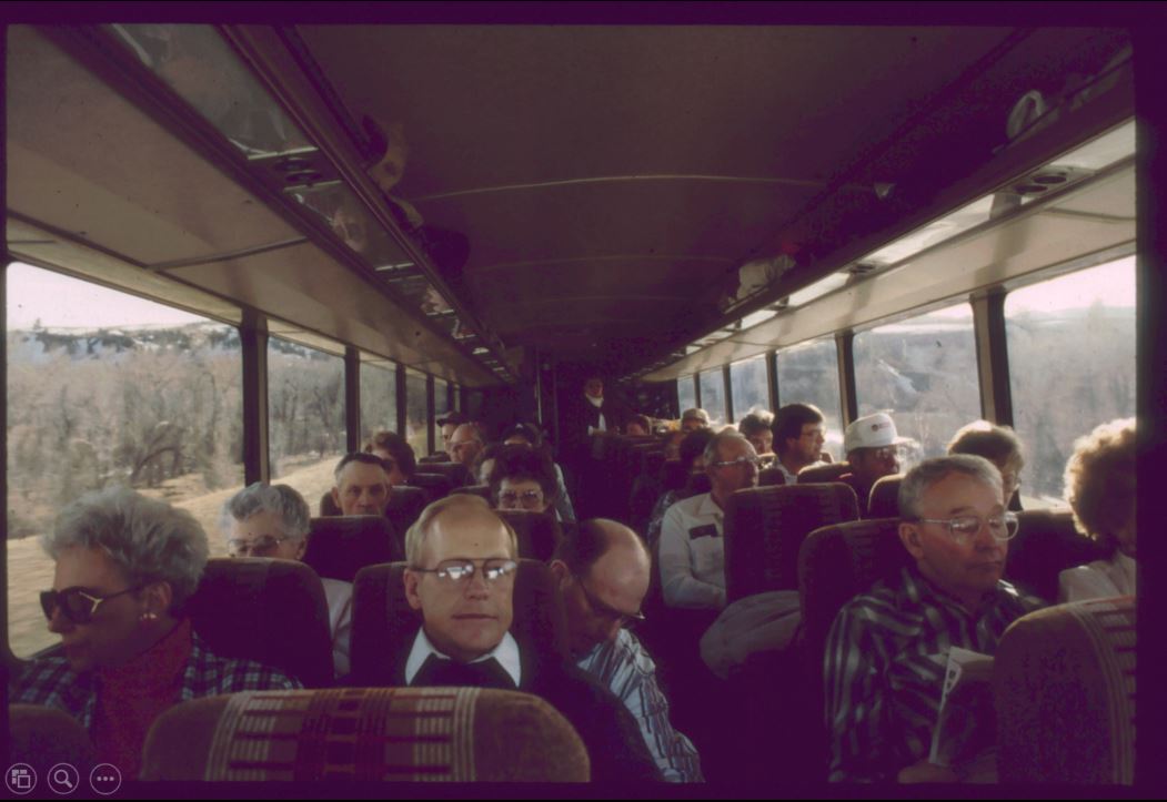 A photo from the Montana Wheat and Barley Committee at work in the 1990s.