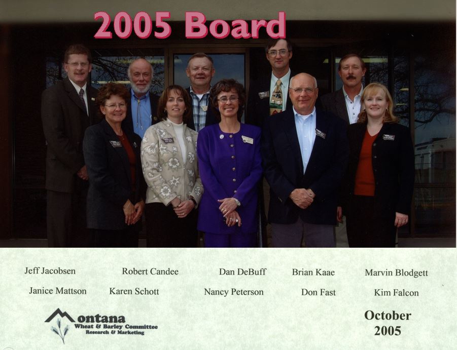 A photo from the Montana Wheat and Barley Committee at work in the 2000s (the oughts).