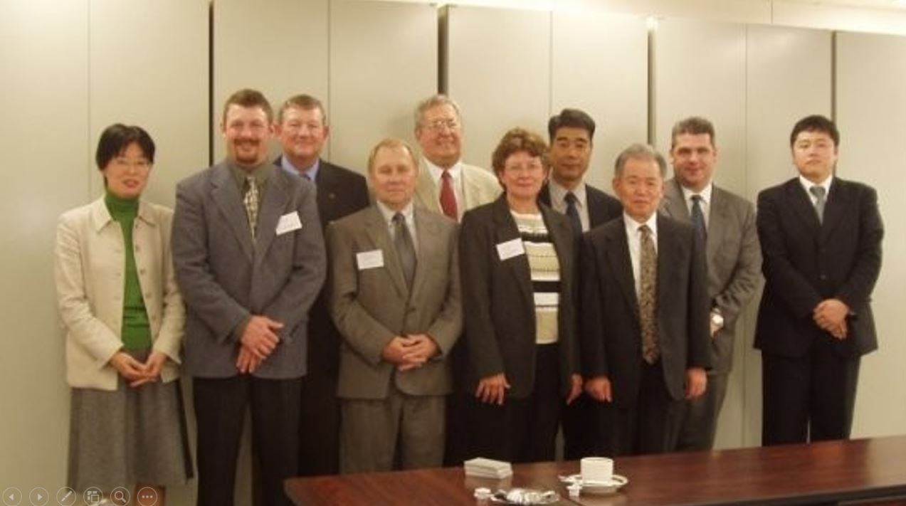 A photo from the Montana Wheat and Barley Committee at work in the 2000s (the oughts).