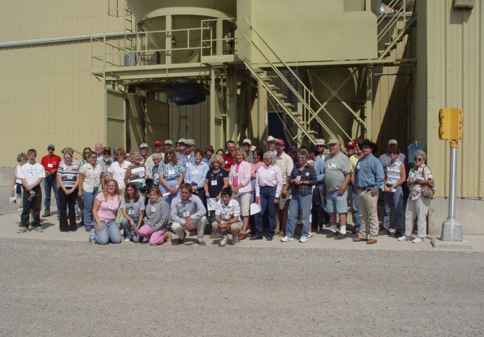 A photo from the Montana Wheat and Barley Committee at work in the 2000s (the oughts).