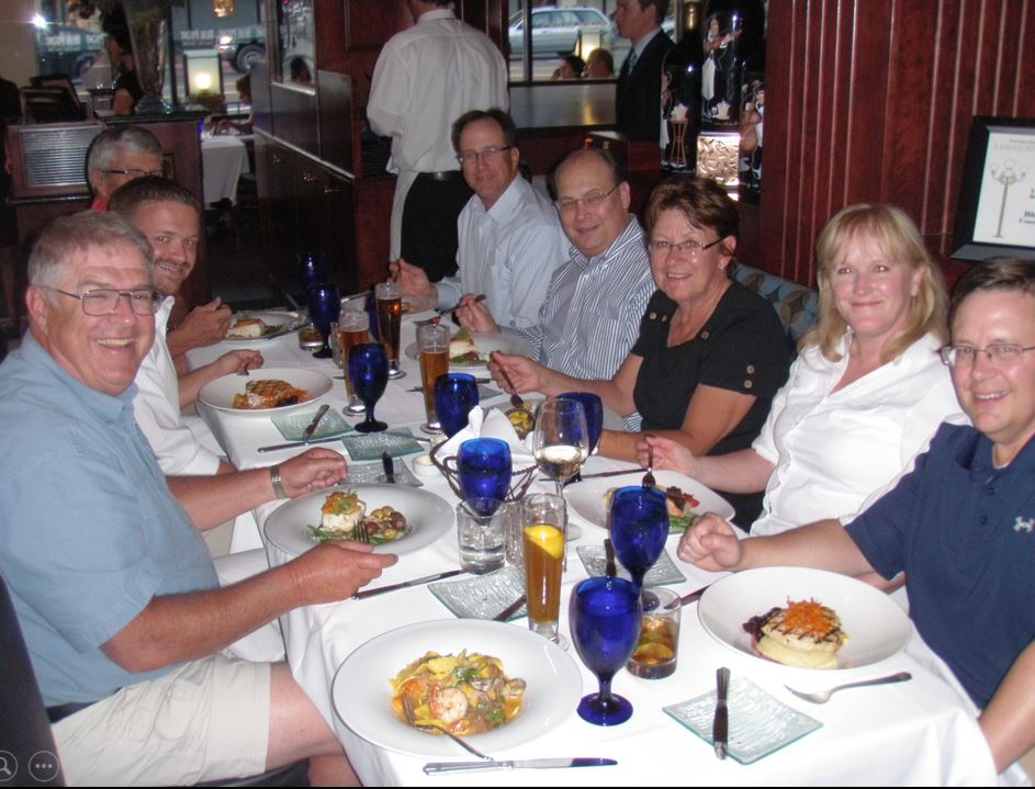 A photo from the Montana Wheat and Barley Committee at work in the 2000s (the oughts).