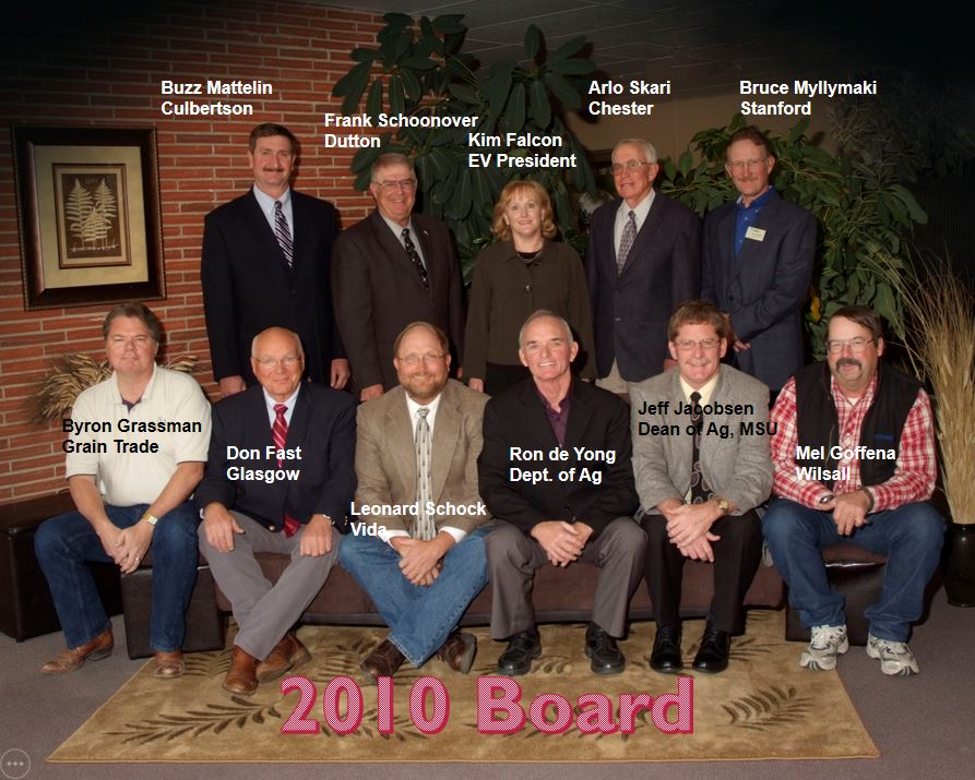 A photo from the Montana Wheat and Barley Committee at work in the 2000s (the oughts).
