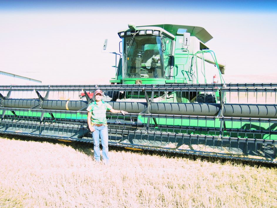 A photo from the Montana Wheat and Barley Committee at work in the 2000s (the oughts).
