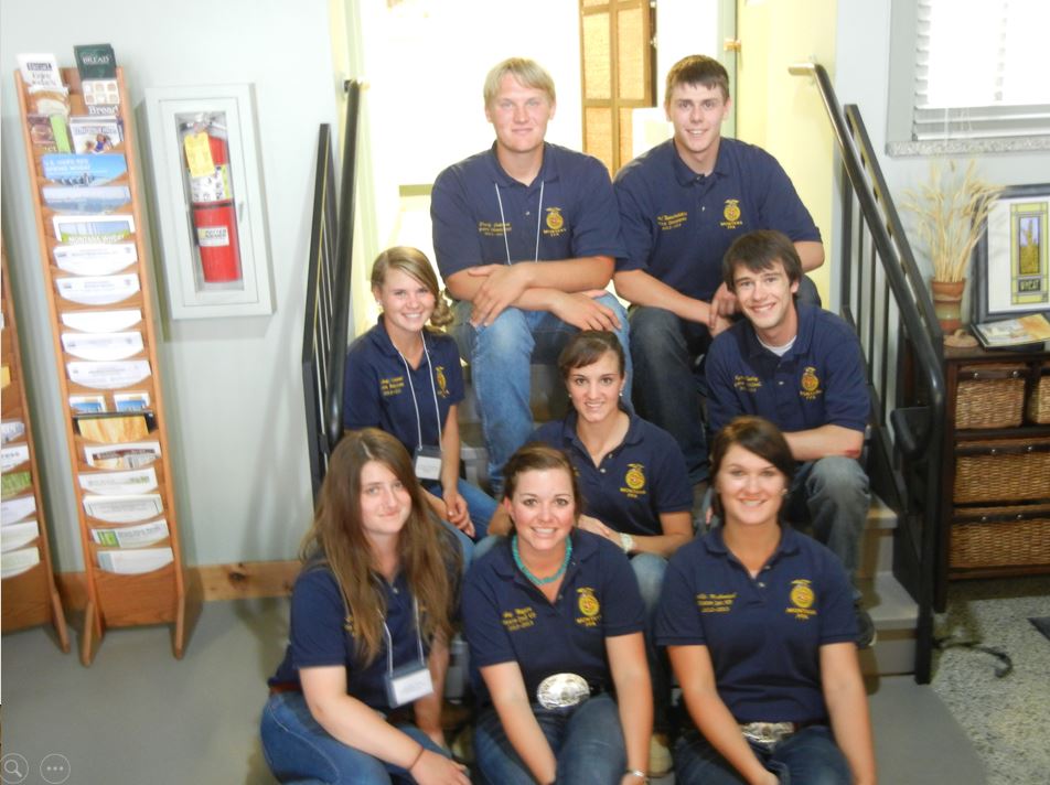 A photo from the Montana Wheat and Barley Committee at work in the 2010s.