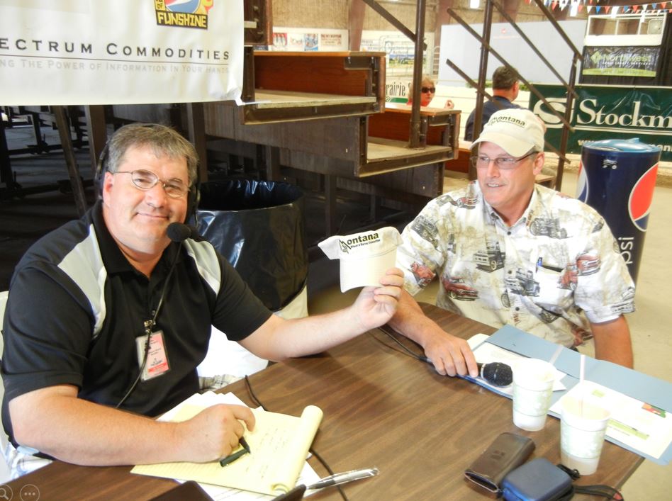 A photo from the Montana Wheat and Barley Committee at work in the 2010s.