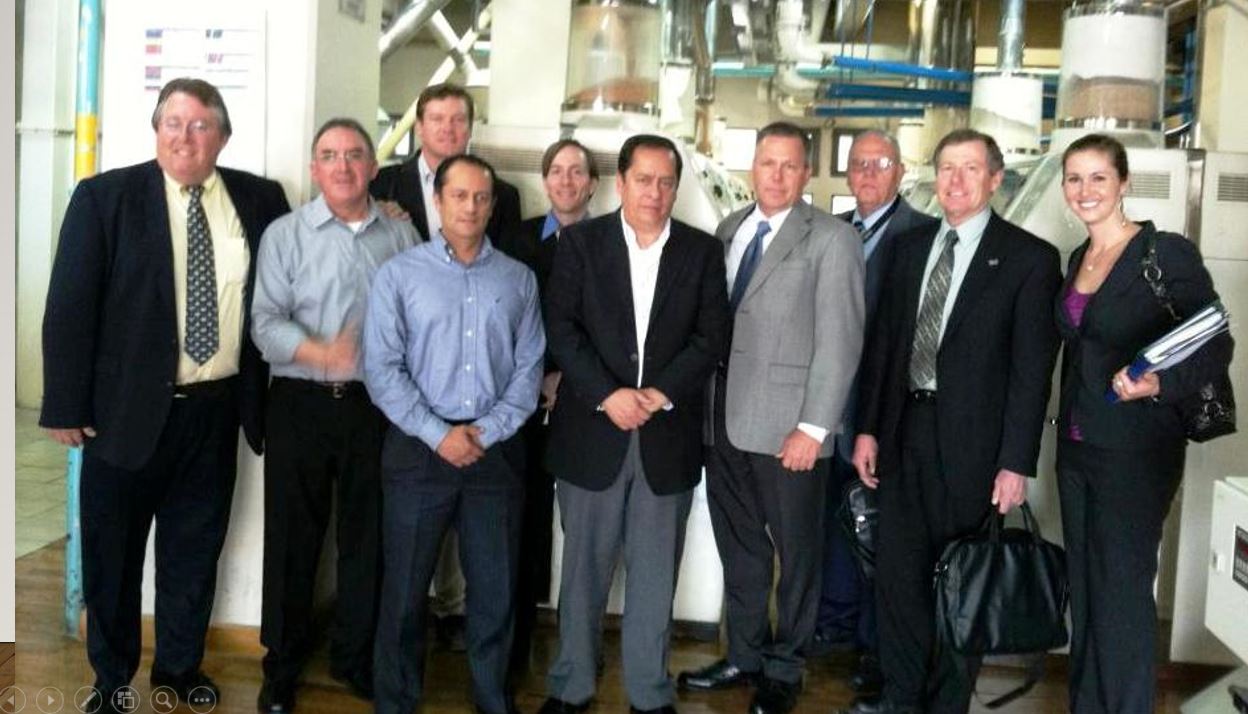 A photo from the Montana Wheat and Barley Committee at work in the 2010s.