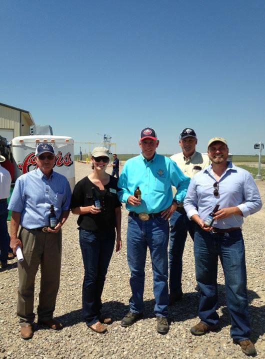 A photo from the Montana Wheat and Barley Committee at work in the 2010s.