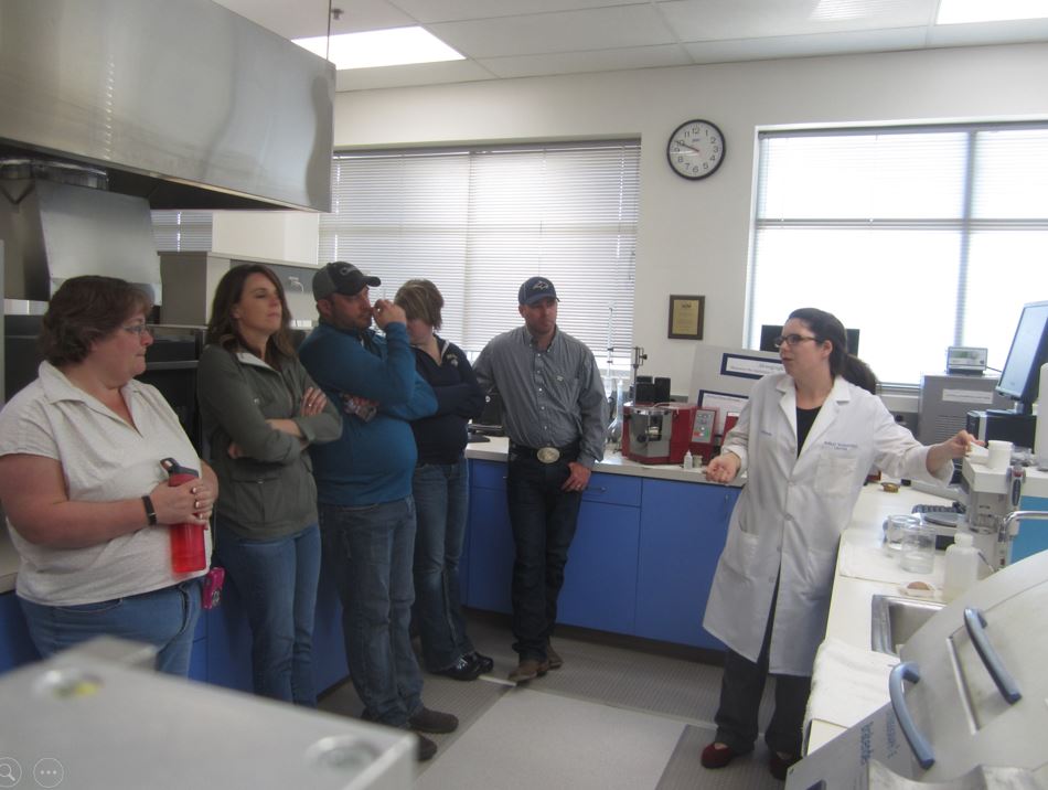 A photo from the Montana Wheat and Barley Committee at work in the 2010s.
