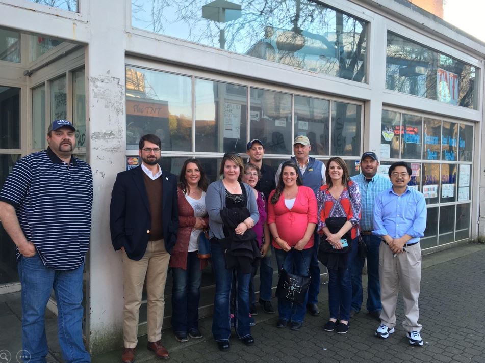A photo from the Montana Wheat and Barley Committee at work in the 2010s.